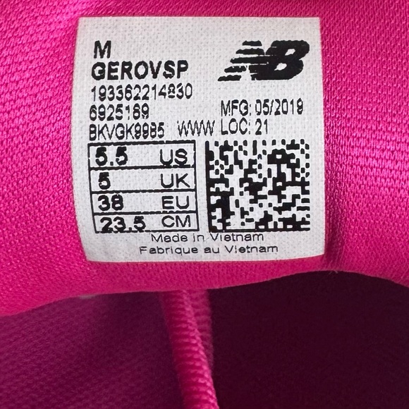 New Balance Women's Fuchsia Sneakers - Picture 8 of 9
